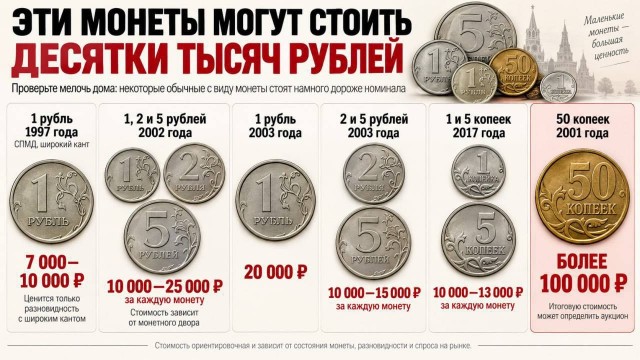 До 600 тысяч рублей можно получить за 5-рублевую монету 1999 года выпуска