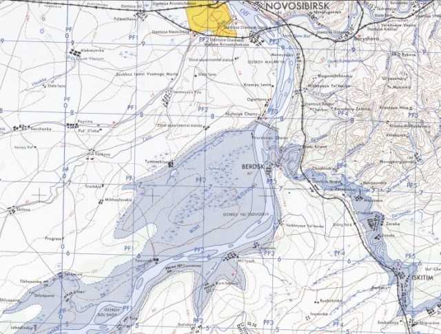 Перекрытие реки Обь при строительстве ГЭС, 1956