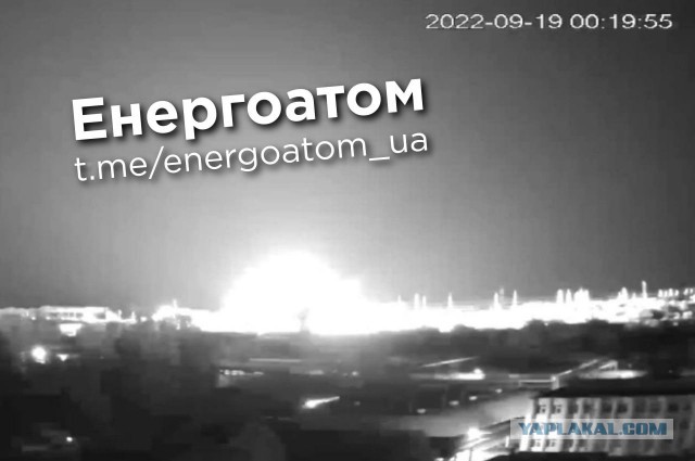 На Южноукраинской АЭС возник сильный пожар