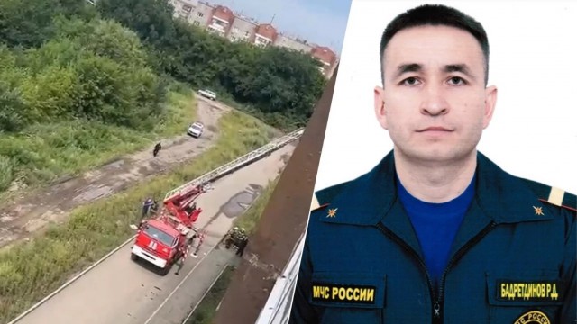Пожарный спас падающую с 6-го этажа женщину в Копейске