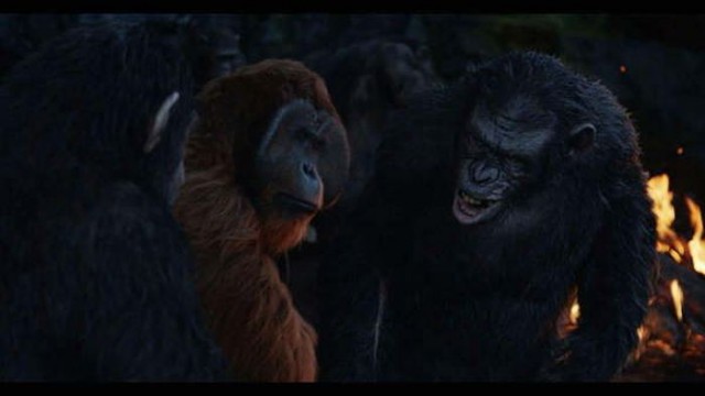 Кадры из фильма «Планета обезьян: Революция» без компьютерной графики и с ней