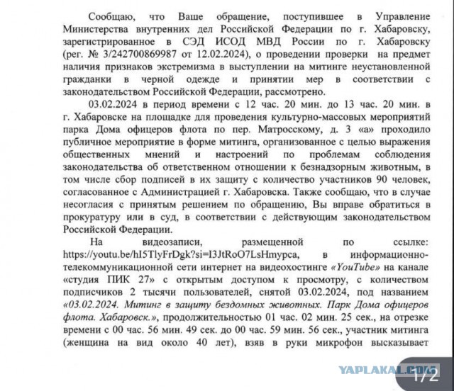 Полиция сочла законными призывы к самосуду на митинге