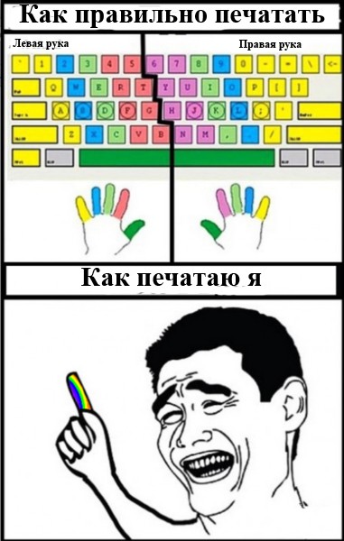 Как правильно печатать