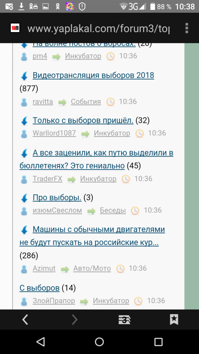 Только с выборов пришёл