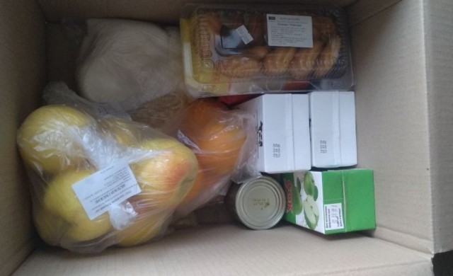 СПб Купчино. Продуктовый набор школьникам из многодетных семей.