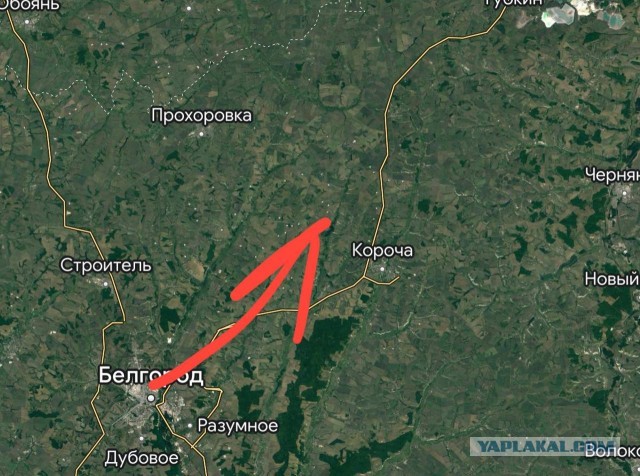 Ил-76 упал в Корочанском районе