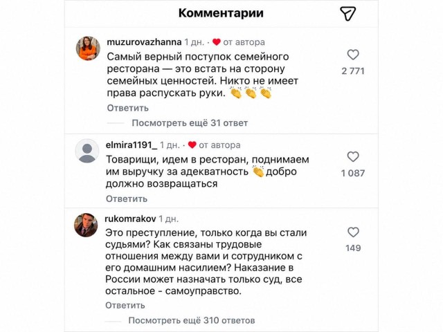 Московский ресторан уволил своего сотрудника всего лишь за то, что он побил жену