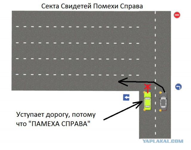 ПДД. Поворот налево с двух полос.
