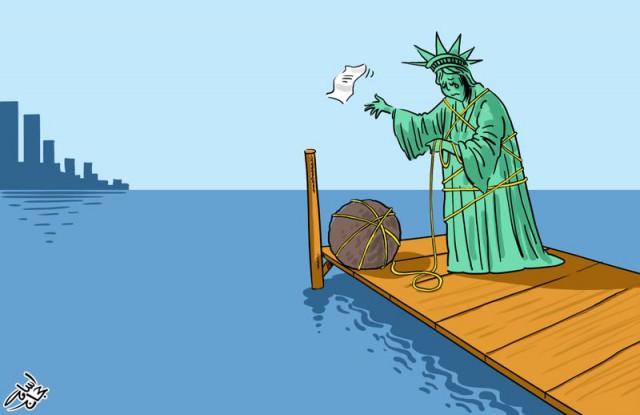 Карикатуры про новую Америку