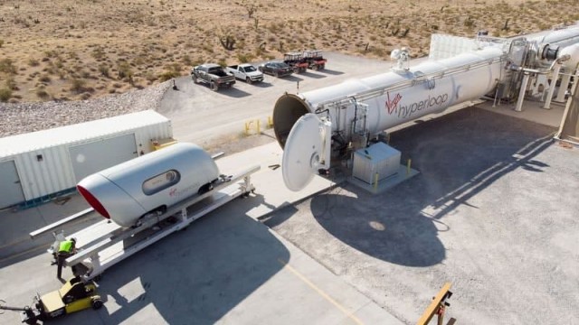В США провели первые испытания вакуумного поезда Virgin Hyperloop