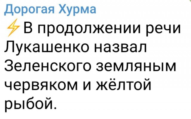 Заявление Лукашенко про гниду Зеленского