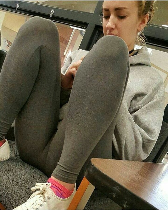 Gym schoolgirl thong nylon