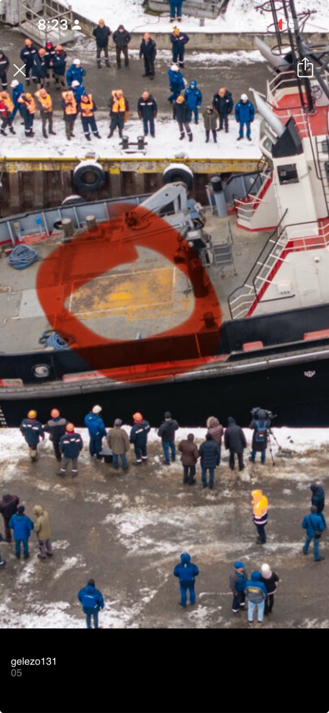 На СЗ «Пелла» спущен на воду рейдовый буксир «Грифон-9» проекта 05380