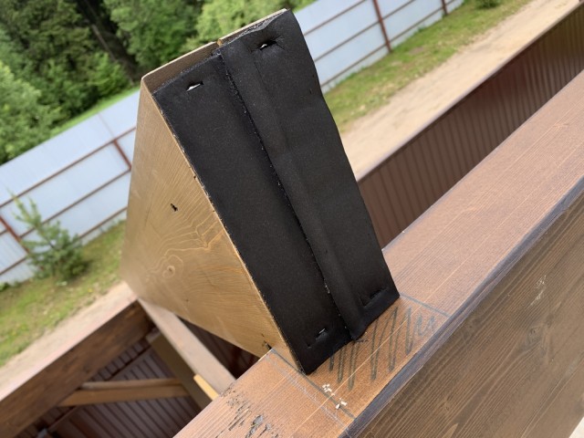 Навес для авто из бруса своими руками