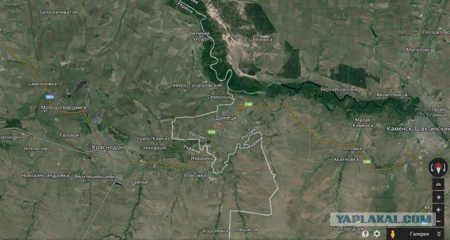 GoogleEarth обновил частично карту Донбасса