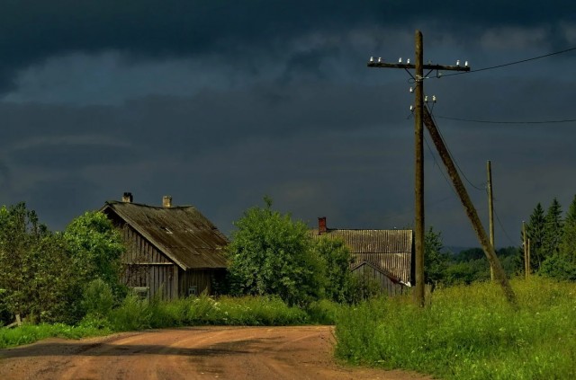 Перед грозой в деревне