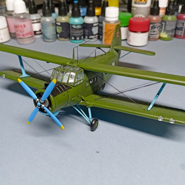 Сделал диораму с трудягой Ан-2 в подарок