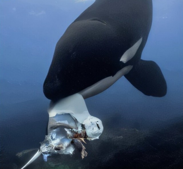 Хлебосольные косатки. Косатки предлагают людям еду!