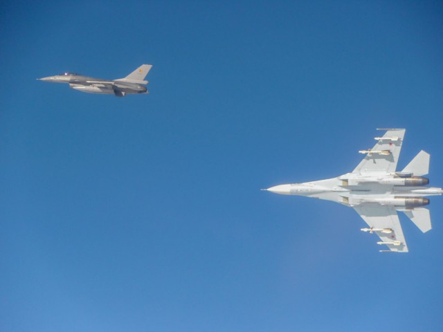 ВВС Бельгии vs ВВС России в небе Прибалтики