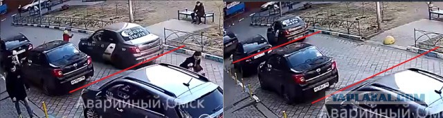 Ребёнок попал под такси во дворе.
