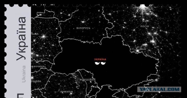 Спутниковый снимок процесса деэлектрификации Украины
