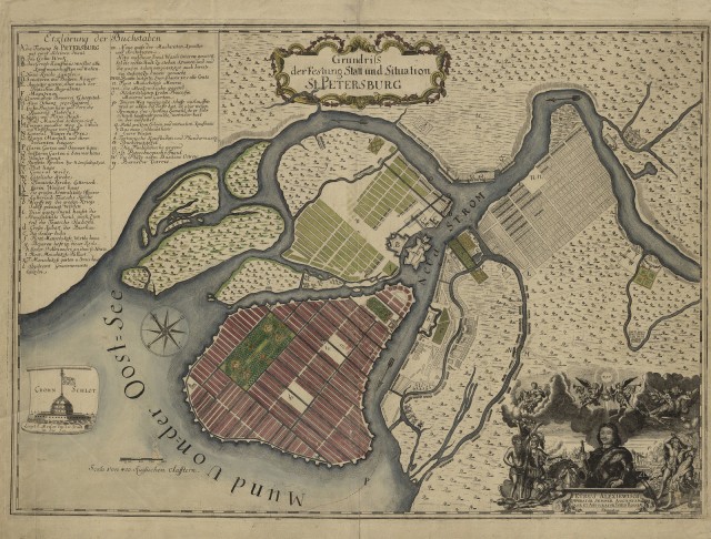 Несколько старинных карт Петербурга