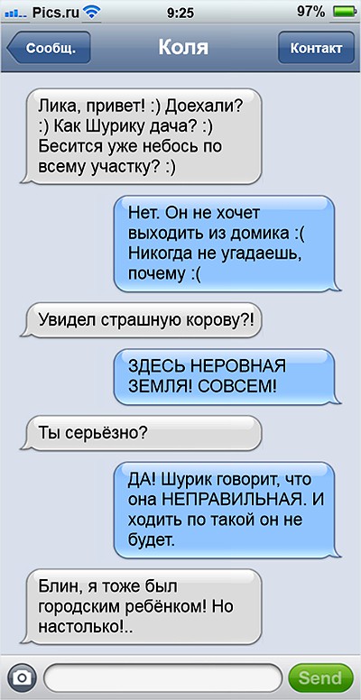 15 забавных СМС о дачной жизни