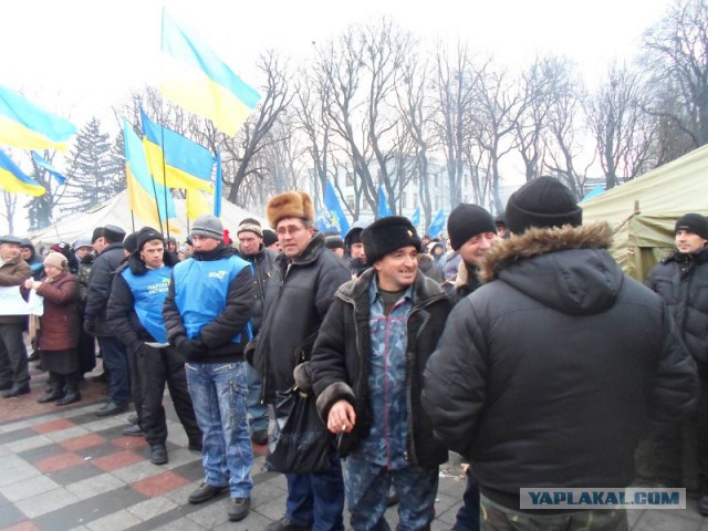 Соседи Януковича с боем прорываются домой.