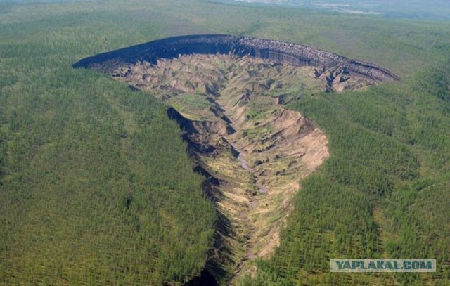 Кратер Батагайка в Сибири