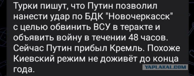 В порту Феодосии слышны взрывы - возможно взорван БДК Новочеркасск