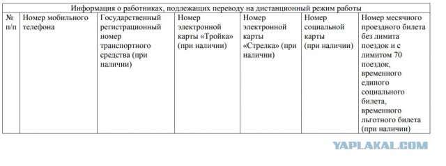 Мэр Москвы обязал работодателей сообщать номера телефонов, проездных и автомобилей сотрудников на удалёнке