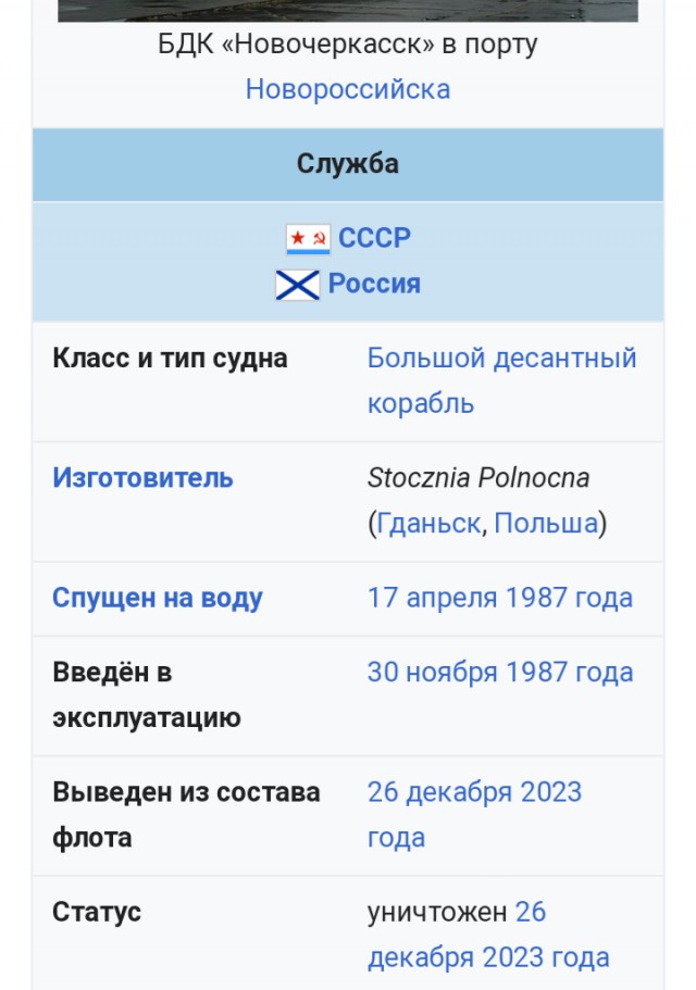 В порту Феодосии слышны взрывы - возможно взорван БДК Новочеркасск
