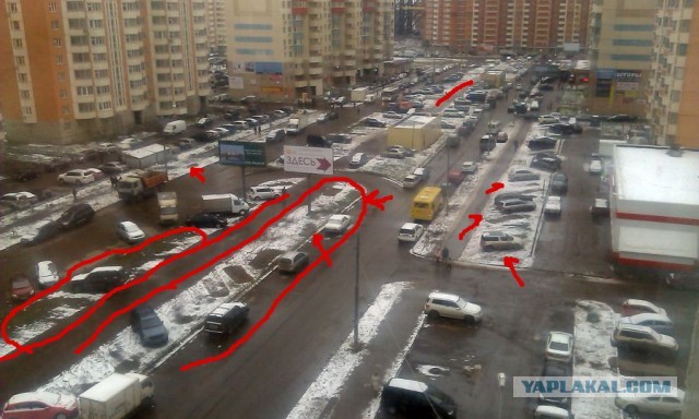 Месть за парковку на тротуаре