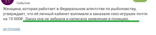 137 анальных пробок одновременно заказали с аккаунта чиновницы из Москвы