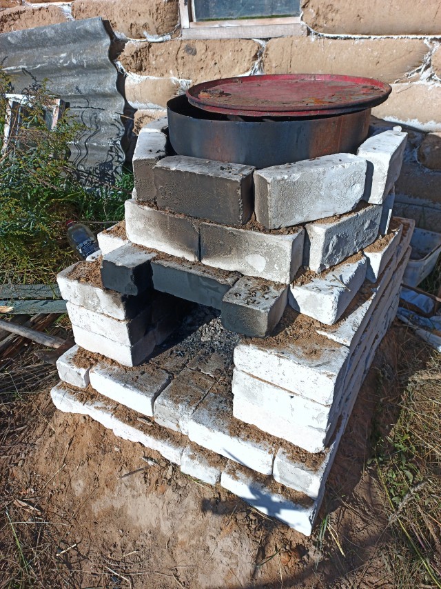 Печка прачка из подручных материалов