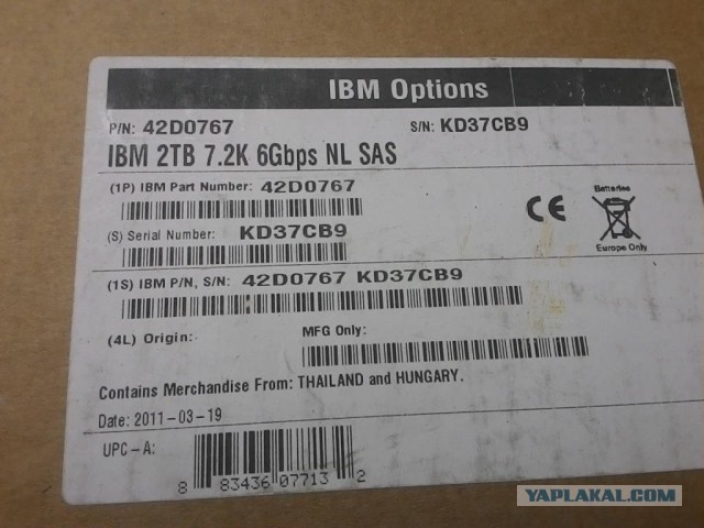 Продам HDD IBM SAS 2 Tb