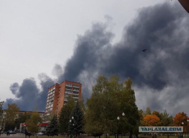 Крупный пожар на заводе «Лукойла» в Нижегородской области
