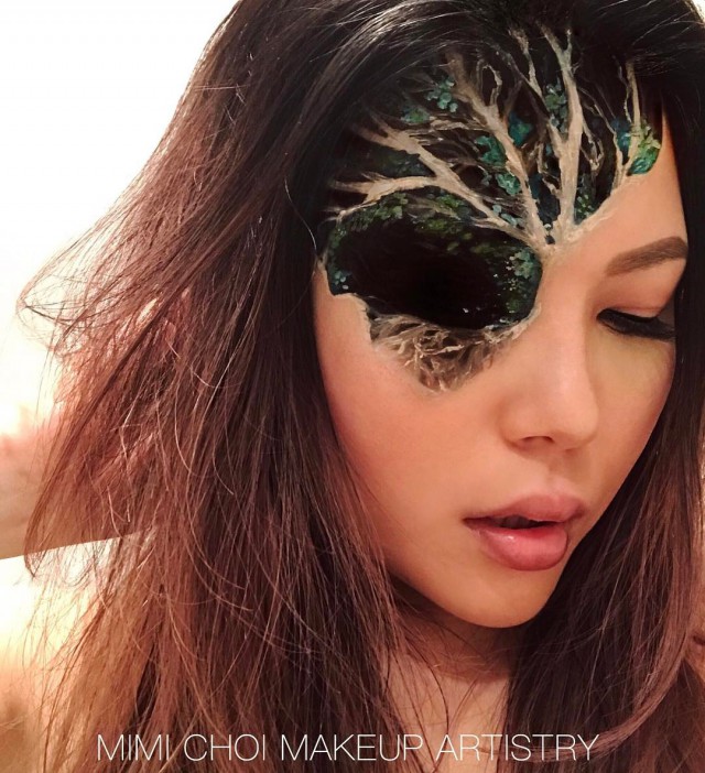 Жутковатый макияж от Mimi Choi