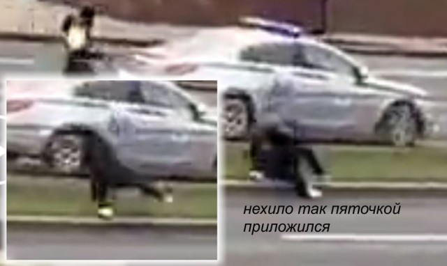 Успешный побег от белорусских силовиков сегодня в Минске попал на видео