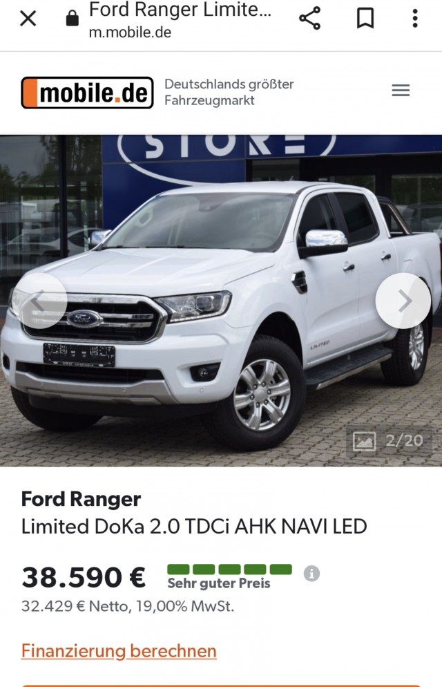 Сколько стоит новый FORD RANGER в Таиланде