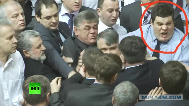 Драка в Верховной раде Украины