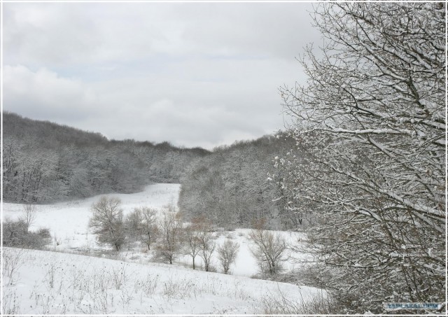 Крым. Терновка. Зимние дороги.