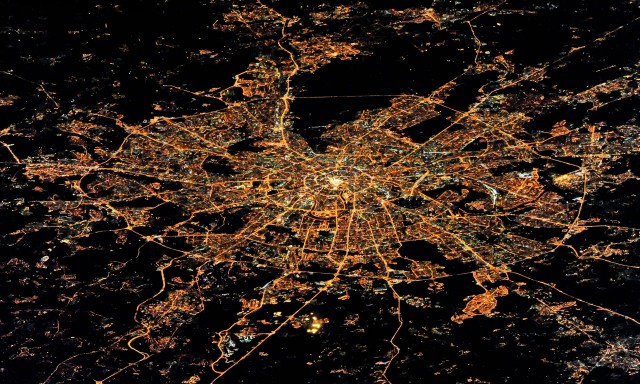 Москва с высоты 386 километров
