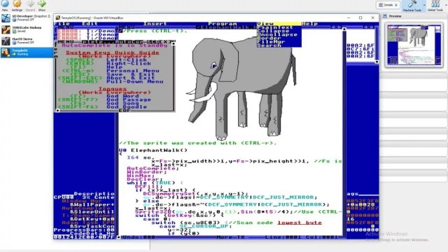 Религиозная ОС TempleOS написанная на языке "HolyC"