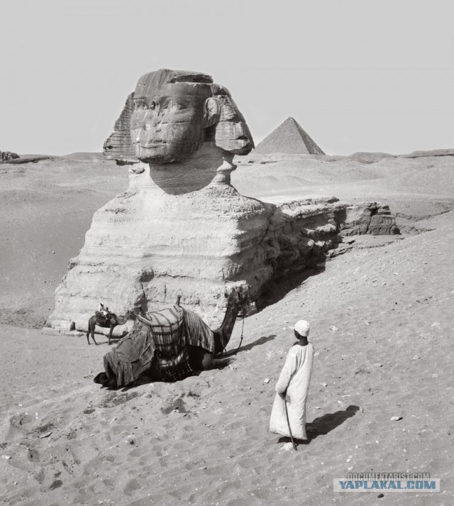 Египетский морок. Строительство колоссов, Сфинкса, пирамид на заре эры фотографий в 19 веке.