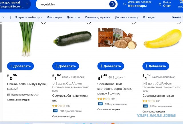 Цены на продукты на Аляске