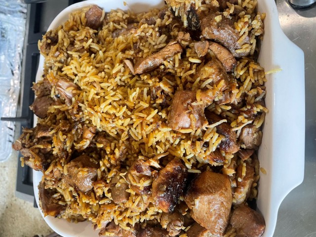 По мотивам Kabuli pulao или Афганский плов в афганском казане