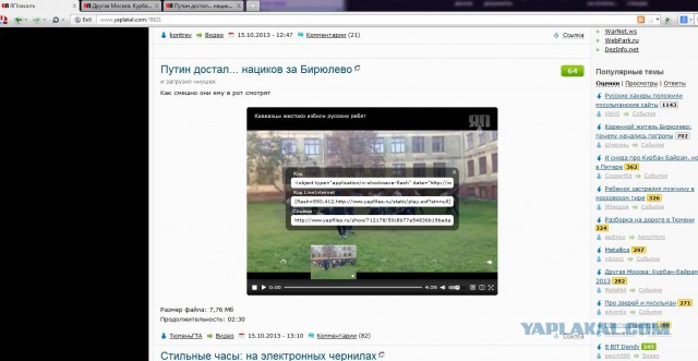 Путин достал... нациков за Бирюлево