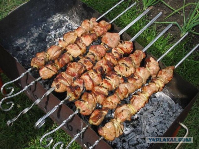 Гаджет для быстрого нанизывания шашлыков