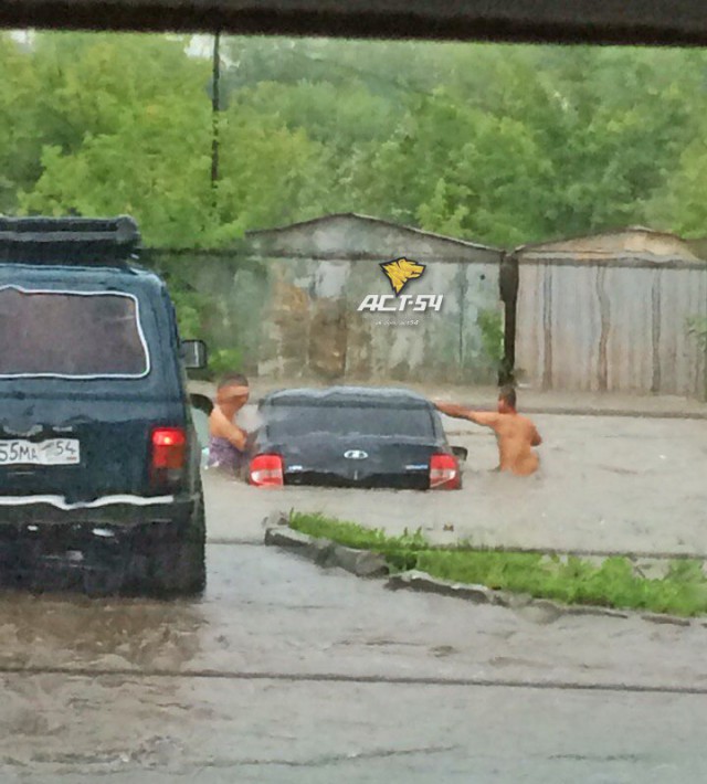 В Новосибирске прошёл дождь